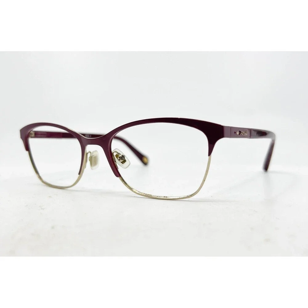 Fossil Eyeglasses Womens Burgundy FOS 6059 OJD 52-17-140 Cat Eye Frames